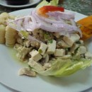 Ceviche de tofu con setas (champiñones)