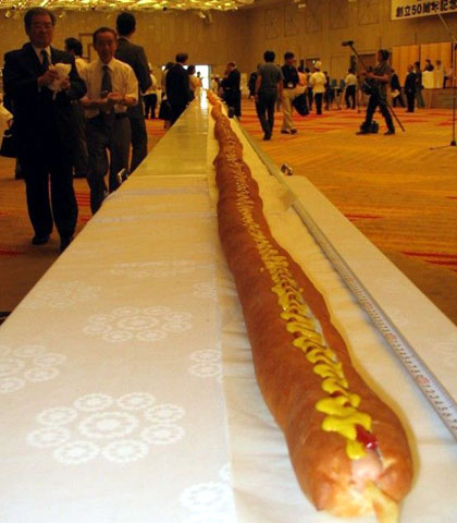 hot dog largo y enorme